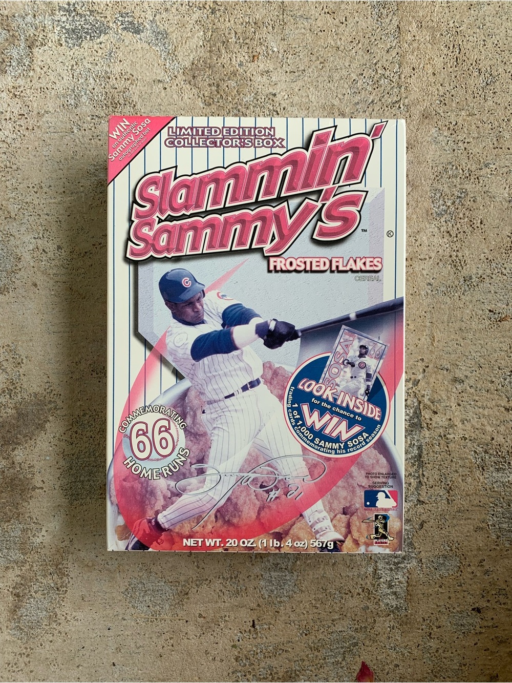 Vintage Sammy Sosa Limited Edition Cereal Box